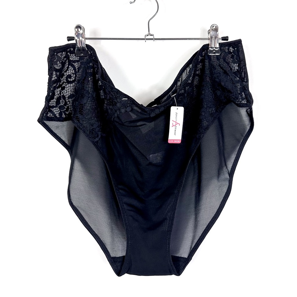 Ashley Stewart Black Lace & Strappy Panty